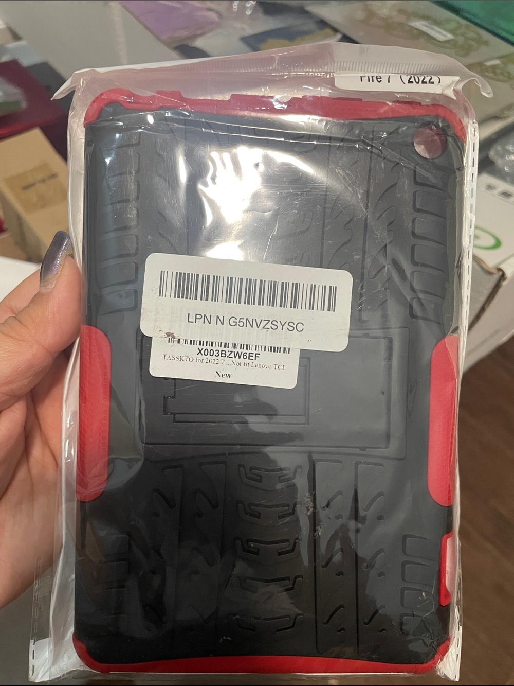 Rugged Black and Red Tablet Case